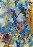 Ferne Rose by Christian Ludwig Attersee, 1999, acrylic on paper; framed, sold Dec 2018
