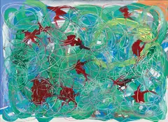 Oswald Oberhuber, Untitled, 1952, acrylic on pressboard; framed
