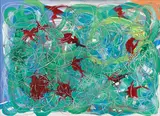 Oswald Oberhuber, Untitled, 1952, acrylic on pressboard; framed