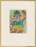 August Walla, Ruprecht, 1999, mixed media on paper; framed