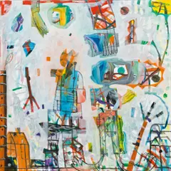 Anselm Gluck, Es heisst die Betreffenden merken es nicht, 2011, acrylic on canvas; unframed