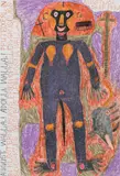 August Walla, Adolli Walla, mixed media on paper, framed