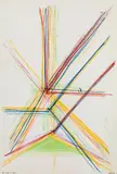 Roland Goeschl, Untitled, 1986, crayon on paper; framed