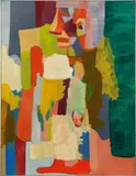 Hubert Schmalix, Untitled, 1992, oil on canvas; framed