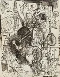 Alfred Czerny, Untitled, 1963, mixed media on paper; framed