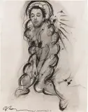 Scheinheiliger by Arnulf Rainer, 1972, overpainted photograph; framed, sold Dec 2018
