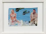 Franz West, Untitled, 1999, mixed media, collage on paper; framed
