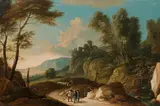 Mountain landscape with farmers by David Teniers the Younger, oil on panel, sold Oct 2018