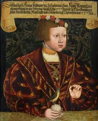 Jakob Seisenegger, Portrait of Archduke Maximilian (1527-1576), 1537, oil on panel