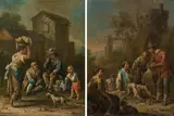 Johann Conrad Seekatz, Genre scenes (counterparts), oil on panel
