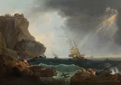 Joseph Vernet, The shipwreck, oil on canvas