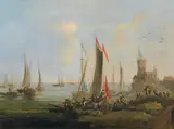 Norbert Joseph Karl Grund, Coastal landscape, oil on panel