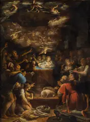 Annibale Carracci, The nativity, oil on canvas