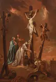 Christ on the cross by called Kremser-Schmidt Martin Johann Schmidt, oil on canvas, sold Oct 2018