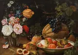 Johann Amandus Winck, Fruit still lifes with flowers and insects (counterparts), 1796, oil on canvas