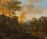 Jan Both, Southern mountain landscape with travellers, oil on canvas