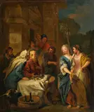 Charles de La Fosse, Jacob asking Laban for Rachel's hand in marriage, oil on canvas