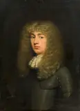 Caspar Netscher, Portrait of a man, oil on panel