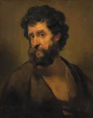 Salomon Koninck, Portrait of a bearded man, oil on panel, parqueted