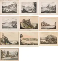 Adolph Kunike, Mixed lot historical views of Lower and Upper Austria, 10 pieces