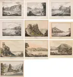Adolph Kunike, Mixed lot historical views of Lower and Upper Austria, 10 pieces