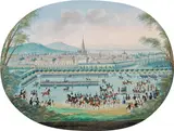 Balthasar Wigand, Abhaltung einer Revue auf dem Glacis in Wien" (Revue at the glacis in Vienna)