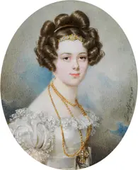 Moritz Michael Daffinger, Portrait of a lady, miniature painting on ivory