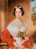 Alois von Anreiter, Portrait of a lady, 1848, miniature painting on ivory
