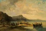 Josef Püttner, Beach at the Gulf of Naples, oil on canvas