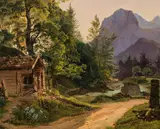 Carl Geyling, The Reiter Alpe of the Berchtesgaden Alps, oil on canvas