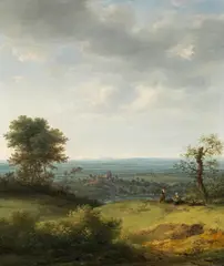 Franz Steinfeld, Vast landscape with ruins, c. 1825, oil on panel
