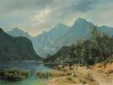 Ludwig Halauska, View of Almsee at Almtal
