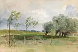 Marie Egner, Landscape before the thunderstorm, Marchfeld