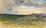 Marie Egner, Clearing sky over Monfalcone, 1901, gouache on paper