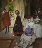 Oskar Stössel, Sonnenkringeln, c. 1910, oil on canvas