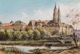 Karl Wenzel Zajicek, View of Klosterneuburg monastery