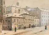 Karl Wenzel Zajicek, Winter street scene in Vienna