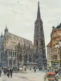 Ernst Graner, Flower seller in front of the St. Stephen's Cathedral