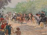 Ludwig Koch, Corso at the Wiener Prater with emperor Franz Joseph and Karl Lueger