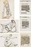 Anton Hanak, mixed lot: three drawings (1919) and three letters (1913/1914/1920) to Bertha Zuckerkandl, chalk, watercolour on paper resp. India ink on paper (letters), unframed (mouted on canvas)
