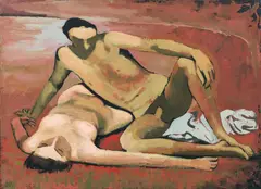 Two lying nudes by Ernest Neuschul, 1962, oil on canvas, offered Jun 2018