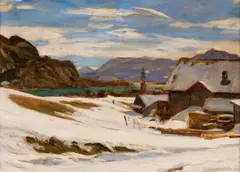 Adolf Helmberger, St. Gilgen, 1933, oil on cardboard
