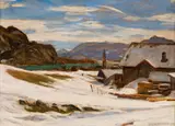 Adolf Helmberger, St. Gilgen, 1933, oil on cardboard
