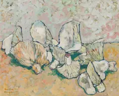 Maximilian Florian, Still life with mushrooms, 1929, oil on canvas