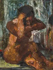 Ferdinand Stransky, Combing lady, 1965, oil on canvas