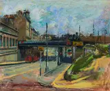 Ferdinand Stransky, Underbridge in Vienna, 1953, oil on canvas