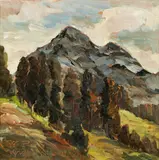 Wilhelm Nicolaus Prachensky, Mountain landscape with trees