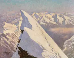 Bruno Hess, View on the Kleinglockner, oil on canvas