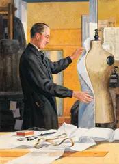 Robert Wosak, Men's tailor, 1932, oil on canvas
