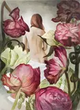 Lukas Johannes Aigner, Protected by flowers, 2017, mixed media on MDF-panel; framed